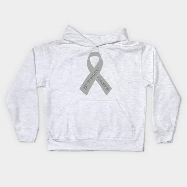 Brain Tumors Awareness Kids Hoodie by DiegoCarvalho